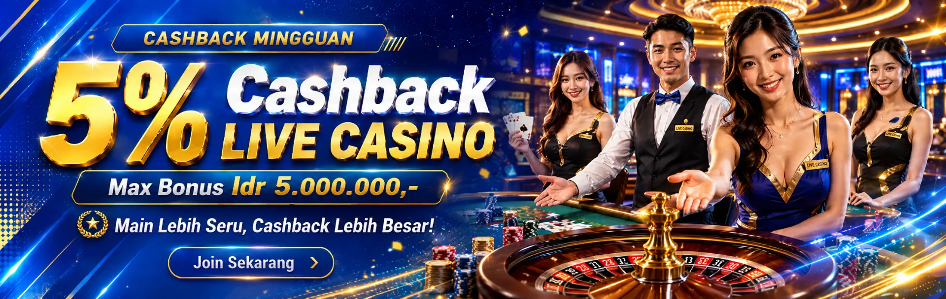Cashback mingguan Live Casino KINGPRO88